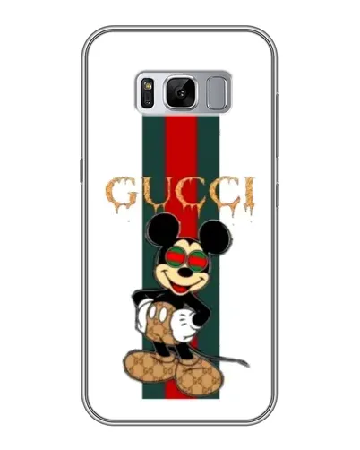 Чехол для Samsung Galaxy S8 (G950) с картинкой «Микки Маус Gucci — полосы»