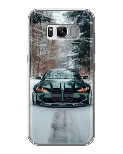 Чехол для Samsung Galaxy S8 (G950) с картинкой «BMW в зимнем лесу»
