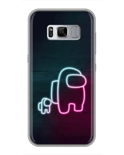 Чехол для Samsung Galaxy S8 (G950) с картинкой «Among Us неон-арт»