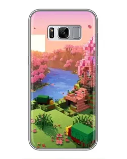 Чехол для Samsung Galaxy S8 (G950) с картинкой «Розовое дерево Minecraft»