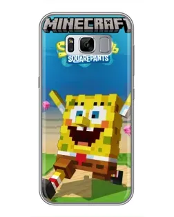 Чехол для Samsung Galaxy S8 (G950) с картинкой «Губка Боб Minecraft»