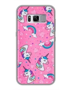 Чехол для Samsung Galaxy S8 (G950) с картинкой «Unicorn паттерн розовый»