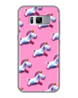 Чехол для Samsung Galaxy S8 (G950) с картинкой «Единороги на розовом»