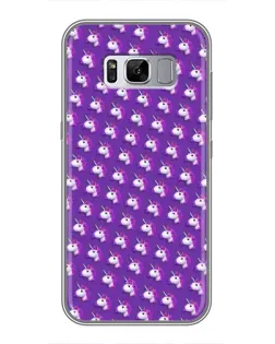 Чехол для Samsung Galaxy S8 (G950) с картинкой «Единороги на фиолетовом»