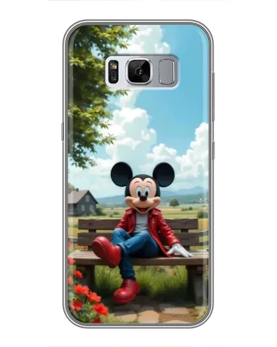 Чехол для Samsung Galaxy S8 (G950) с картинкой «Микки на скамейке»