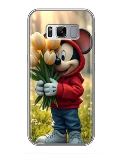 Чехол для Samsung Galaxy S8 (G950) с картинкой «Микки с тюльпанами»