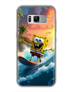 Чехол для Samsung Galaxy S8 (G950) с картинкой «Губка Боб серфингист»