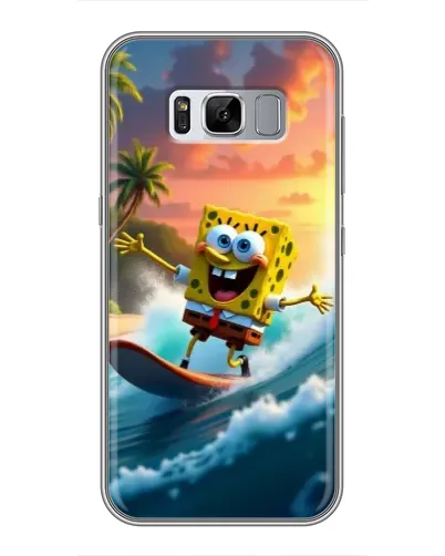 Чехол для Samsung Galaxy S8 (G950) с картинкой «Губка Боб серфингист»