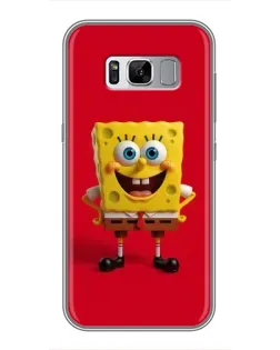 Чехол для Samsung Galaxy S8 (G950) с картинкой «Спанч Боб на красном»