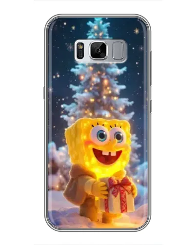Чехол для Samsung Galaxy S8 (G950) с картинкой «Рождественский Спанч Боб»