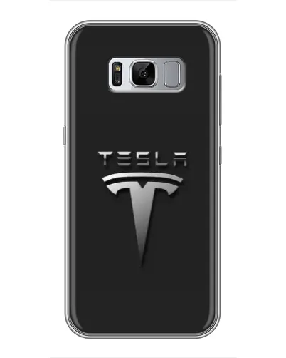 Чехол для Samsung Galaxy S8 (G950) с картинкой «Стальной логотип Tesla» Чехол для Samsung Galaxy S8 (G950) с картинкой «Стальной логотип Tesla»