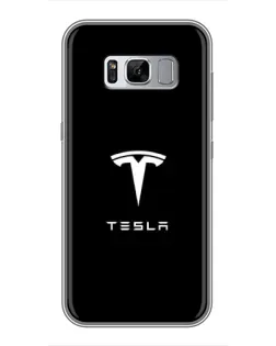Чехол для Samsung Galaxy S8 (G950) с картинкой «Tesla White Logo»