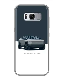 Чехол для Samsung Galaxy S8 (G950) с картинкой «Серебристый Cybertruck Tesla»