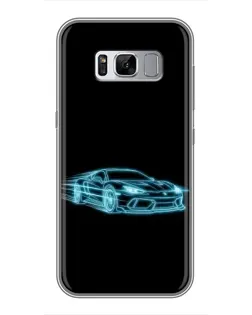 Чохол для Samsung Galaxy S8 (G950) з картинкою «Неоновий контур Lamborghini»