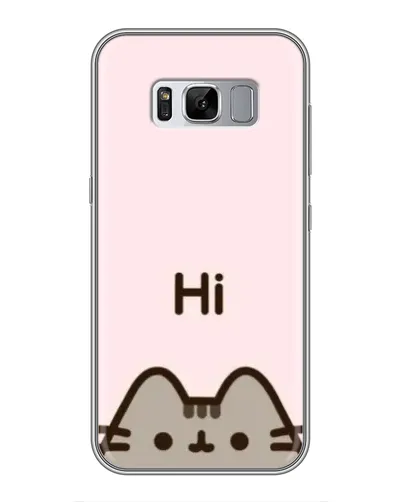 Чехол для Samsung Galaxy S8 (G950) с картинкой «Пушин говорит Hi»