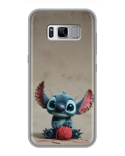Чехол для Samsung Galaxy S8 (G950) с картинкой «Стич на коричневом фоне»
