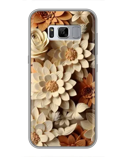 Чехол для Samsung Galaxy S8 (G950) с картинкой «Бежевый флористический декор»