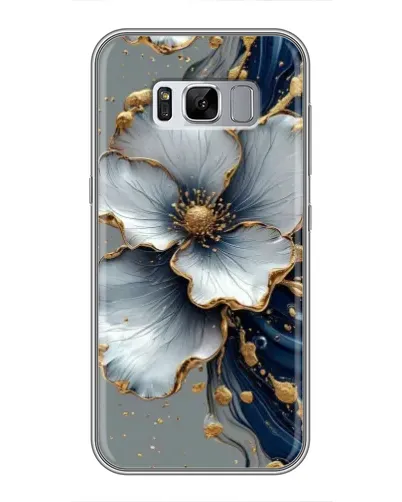 Чехол для Samsung Galaxy S8 (G950) с картинкой «Белый цветок и золотой флюид» Чехол для Samsung Galaxy S8 (G950) с картинкой «Белый цветок и золотой флюид»