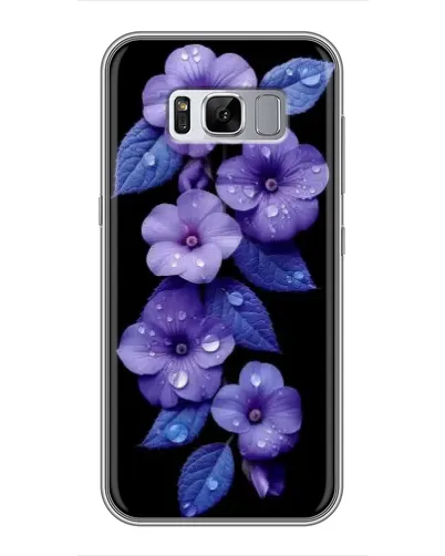 Чехол для Samsung Galaxy S8 (G950) с картинкой «Фиолетовые цветы с росою»