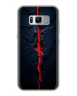 Чехол для Samsung Galaxy S8 (G950) с картинкой «Kрасная лавовая трещина»
