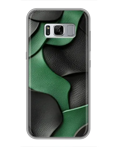 Чехол для Samsung Galaxy S8 (G950) с картинкой «Зеленые кожаные волны» Чехол для Samsung Galaxy S8 (G950) с картинкой «Зеленые кожаные волны»