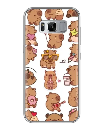 Чехол для Samsung Galaxy S8 (G950) с картинкой «Стикерпак с капибарами» Чехол для Samsung Galaxy S8 (G950) с картинкой «Стикерпак с капибарами»