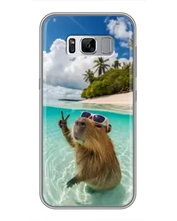 Чехол для Samsung Galaxy S8 (G950) с картинкой «Капибара на море»