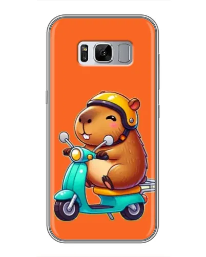 Чехол для Samsung Galaxy S8 (G950) с картинкой «Капибара на скутере» Чехол для Samsung Galaxy S8 (G950) с картинкой «Капибара на скутере»