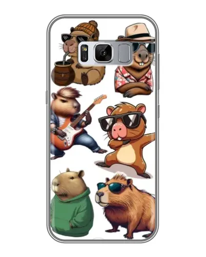 Чехол для Samsung Galaxy S8 (G950) с картинкой «Крутые капибары музыканты» Чехол для Samsung Galaxy S8 (G950) с картинкой «Крутые капибары музыканты»