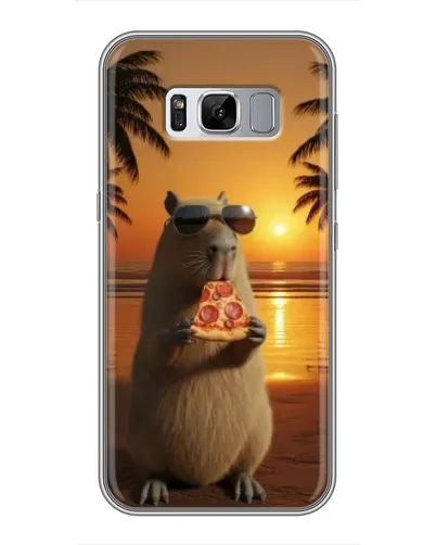 Чехол для Samsung Galaxy S8 (G950) с картинкой «Капибара с пиццей» Чехол для Samsung Galaxy S8 (G950) с картинкой «Капибара с пиццей»