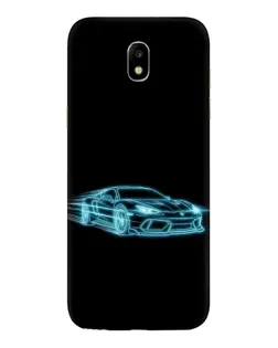 Чехол для Samsung Galaxy J5 2017 (J530F EU) с картинкой «Неоновый контур Lamborghini»