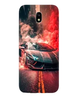 Чехол для Samsung Galaxy J5 2017 (J530F EU) с картинкой «Lamborghini красный дым»