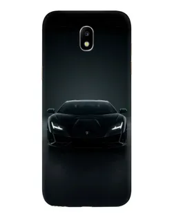 Чехол для Samsung Galaxy J5 2017 (J530F EU) с картинкой «Черный Lamborghini Aventador»
