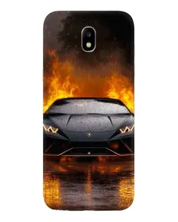 Чехол для Samsung Galaxy J5 2017 (J530F EU) с картинкой «Lamborghini в огне»