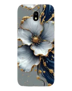 Чехол для Samsung Galaxy J5 2017 (J530F EU) с картинкой «Белый цветок и золотой флюид»
