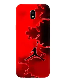 Чехол для Samsung Galaxy J7 2017 (J730F EU) с картинкой «Jordan Red Smoke»