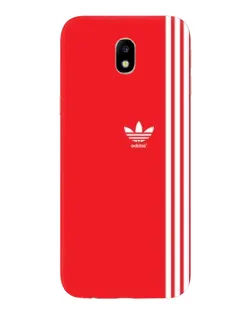 Чехол для Samsung Galaxy J7 2017 (J730F EU) с картинкой «Красный минимализм Adidas»