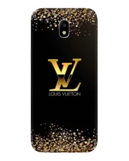 Чехол для Samsung Galaxy J7 2017 (J730F EU) с картинкой «LV — золотые искры»