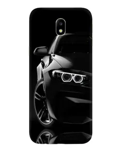 Чехол для Samsung Galaxy J7 2017 (J730F EU) с картинкой «Черная BMW — профиль»