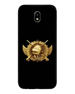 Чехол для Samsung Galaxy J7 2017 (J730F EU) с картинкой «PUBG — оранжевый градиент»