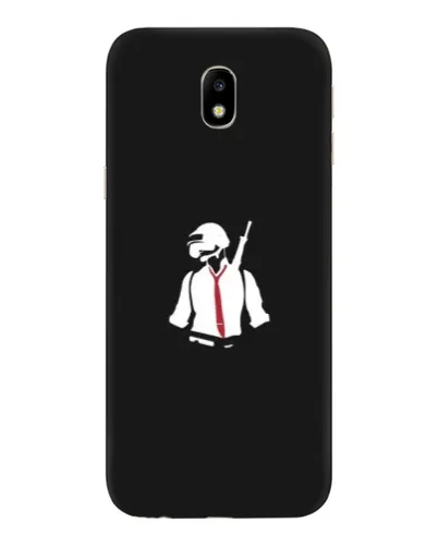 Чехол для Samsung Galaxy J7 2017 (J730F EU) с картинкой «PUBG — силуэт воина»