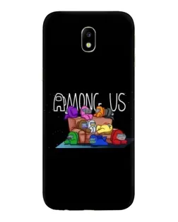 Чехол для Samsung Galaxy J7 2017 (J730F EU) с картинкой «Логотип Among Us»