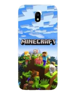 Чехол для Samsung Galaxy J7 2017 (J730F EU) с картинкой «Minecraft классический мир»