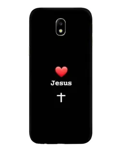 Чехол для Samsung Galaxy J7 2017 (J730F EU) с картинкой «Сердце - Jesus»
