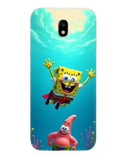 Чехол для Samsung Galaxy J7 2017 (J730F EU) с картинкой «Спанч Боб под водой»