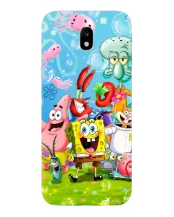 Чехол для Samsung Galaxy J7 2017 (J730F EU) с картинкой «Губка Боб и друзья»