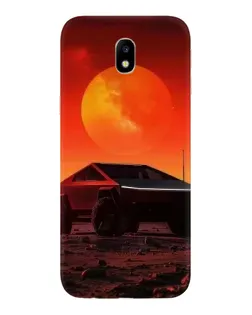 Чехол для Samsung Galaxy J7 2017 (J730F EU) с картинкой «Cybertruck на Марсе»