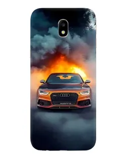 Чехол для Samsung Galaxy J7 2017 (J730F EU) с картинкой «Audi в огненном дыму»