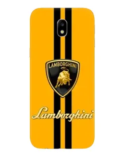 Чехол для Samsung Galaxy J7 2017 (J730F EU) с картинкой «Lamborghini Stripe желтый»