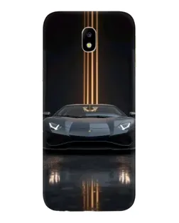 Чехол для Samsung Galaxy J7 2017 (J730F EU) с картинкой «Lamborghini золотые линии»